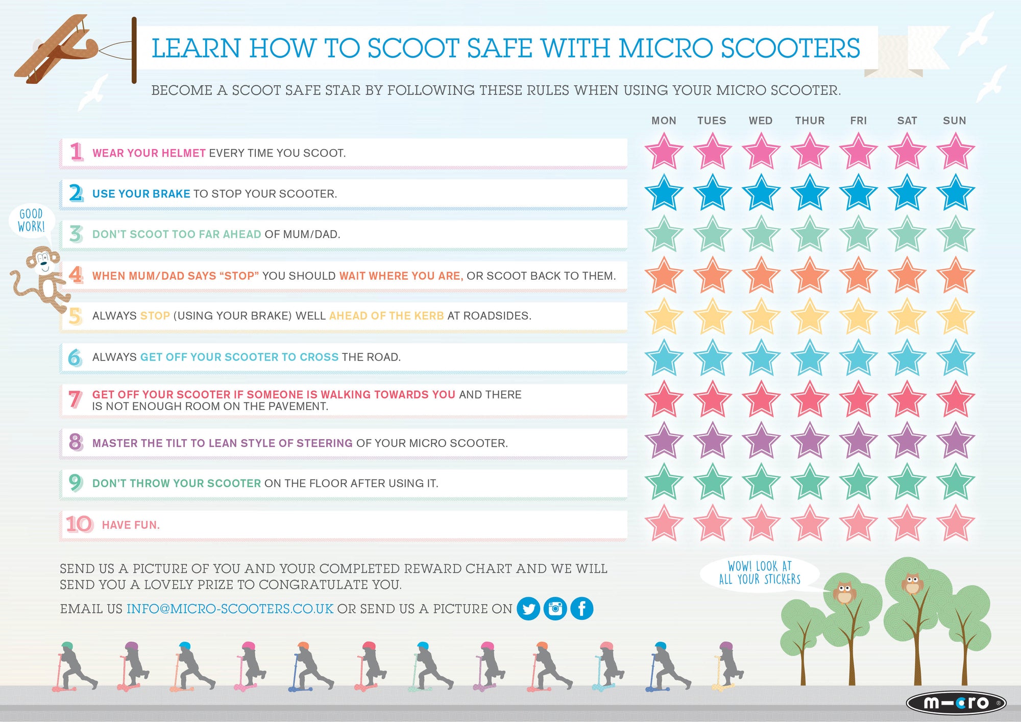 Scoot Safe Reward Chart